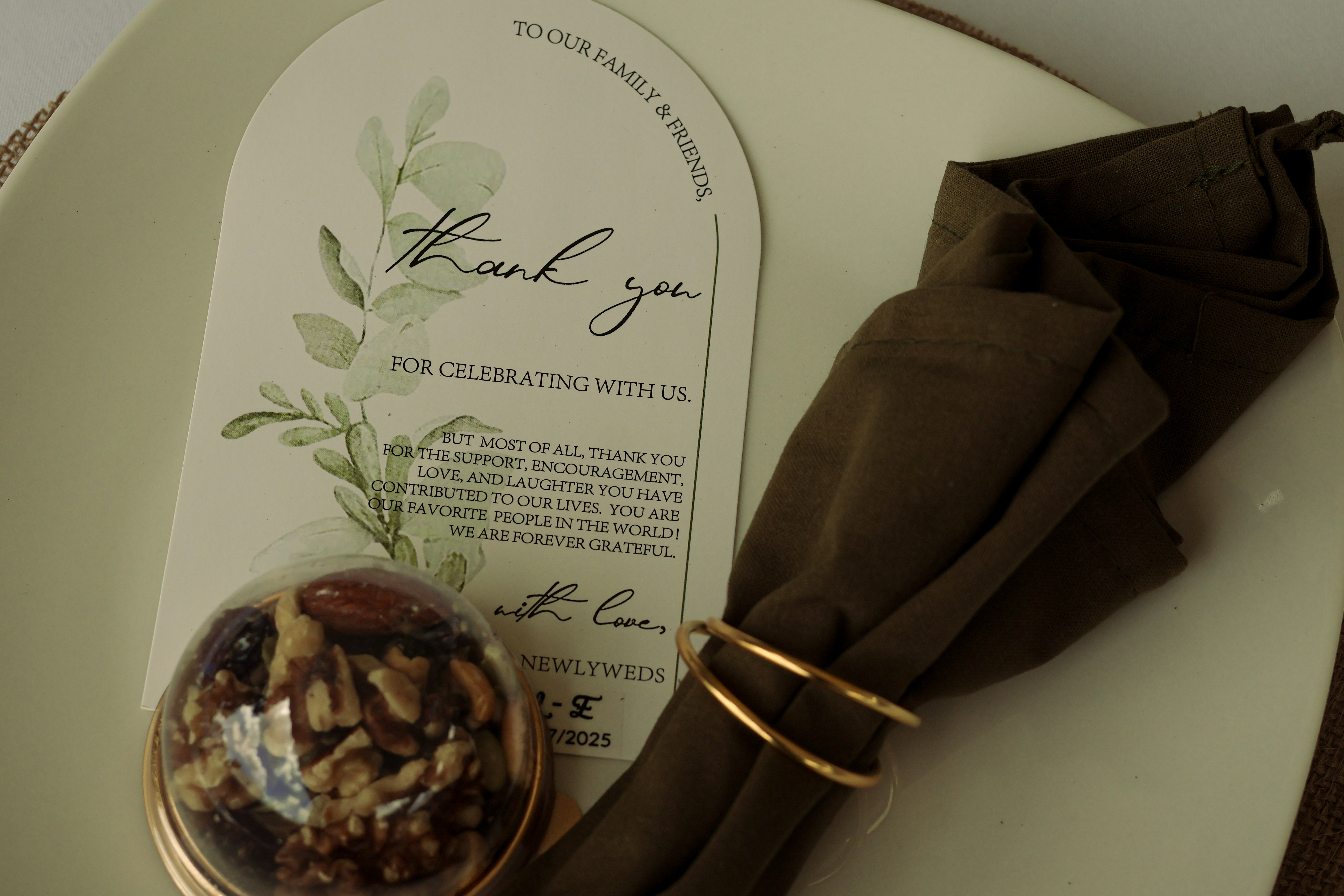 Wedding table detail